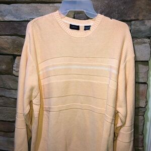 Izod peach cable knit sweater size XL crew neck